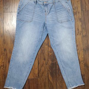 Torrid Fringe Hem Boyfriend Jeans